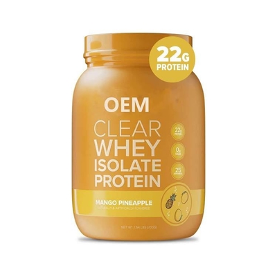 Hot Sale OEM Clear Whey Isolate Protein Powder Lactose Zero Sugar Keto-Friendly انبه طعم آناناس