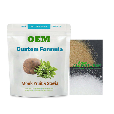 پودر OEM بدون کالری مخلوط شیرین کننده عصاره میوه استویا پودر اریتریتول