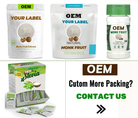 پودر OEM بدون کالری مخلوط شیرین کننده عصاره میوه استویا پودر اریتریتول