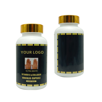 کپسول های OEM Ultra White Vitamin C &amp; Collagen Knuckles 60 Softgel برای از بین بردن تیرگی بند انگشت، آرنج