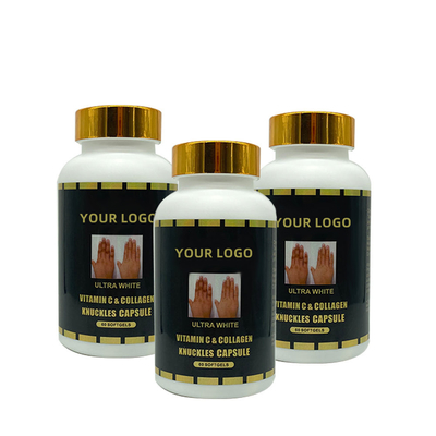 کپسول های OEM Ultra White Vitamin C &amp; Collagen Knuckles 60 Softgel برای از بین بردن تیرگی بند انگشت، آرنج