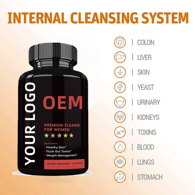 OEM پرفروش ترین برچسب های خصوصی Colon Cleanse Weight Loss Pills کپسول لاغری پروبیوتیک کپسول سم زدایی