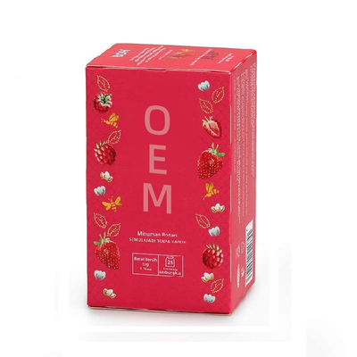 چای میوه آرام تمشک توت فرنگی کیسه ای نوشیدنی تازه و سالم OEM