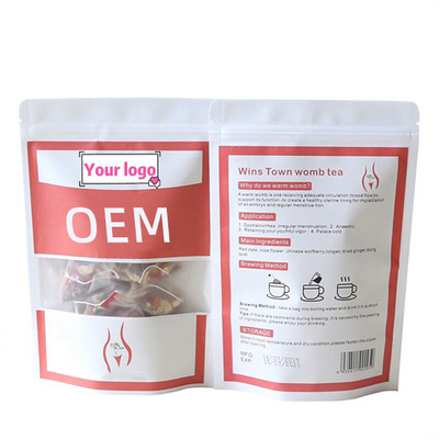 OEM 100% طبیعی چای فیبروئیدی گیاهی پاکسازی رحم زنانه چای درد شکم گرم