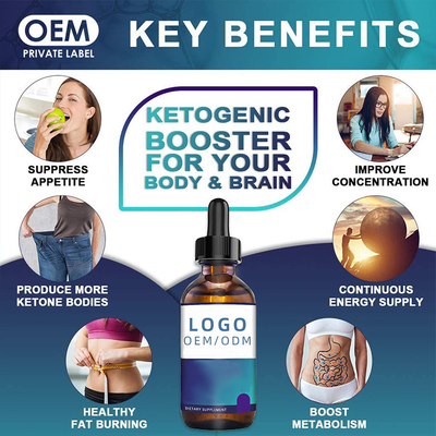 30 میلی لیتر بیوتین قطره کلاژن لاغری BHB Keto Drops OEM OEM Oil Seed Herbal Essential Oil