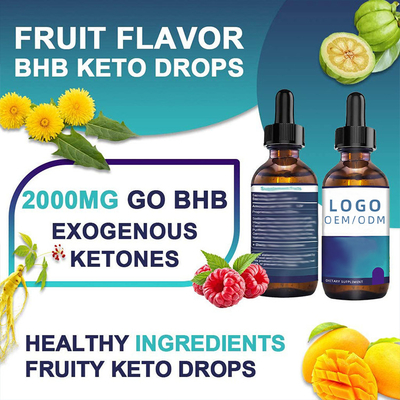 30 میلی لیتر بیوتین قطره کلاژن لاغری BHB Keto Drops OEM OEM Oil Seed Herbal Essential Oil
