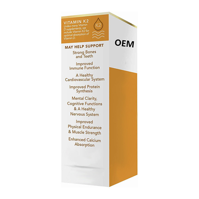 تمام طبیعی غیر GMO OEM ویتامین D3 با قطره مایع K2