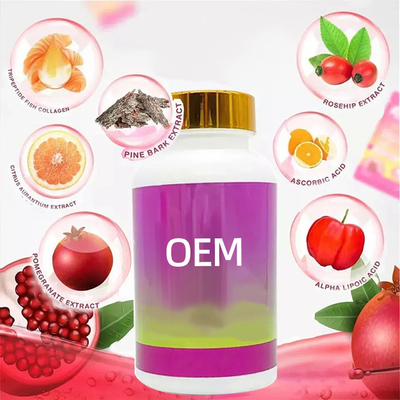 گلوتاتيون قرص سفید کننده پوست 60pcs/گل نرم